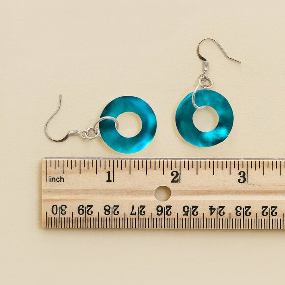 Recycled Vintage Mason Jar Hoop Earrings - Picture 6 of 6